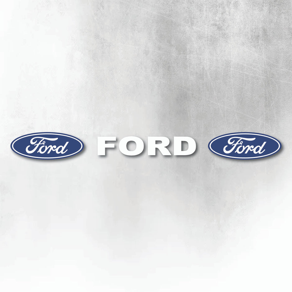 FORD BLUE & WHITE WINDOW DECAL