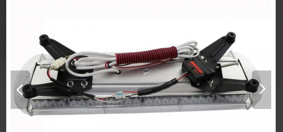 76cm Amber LED Warning Light Bar – 40 LED Emergency Beacon, 12-24V, 15 Flash Modes, IP65 Waterproof, 360° Visibility