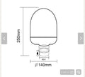 Rotating Halogen Beacon Warning Light 12V / 24V – DIN Mount Orange