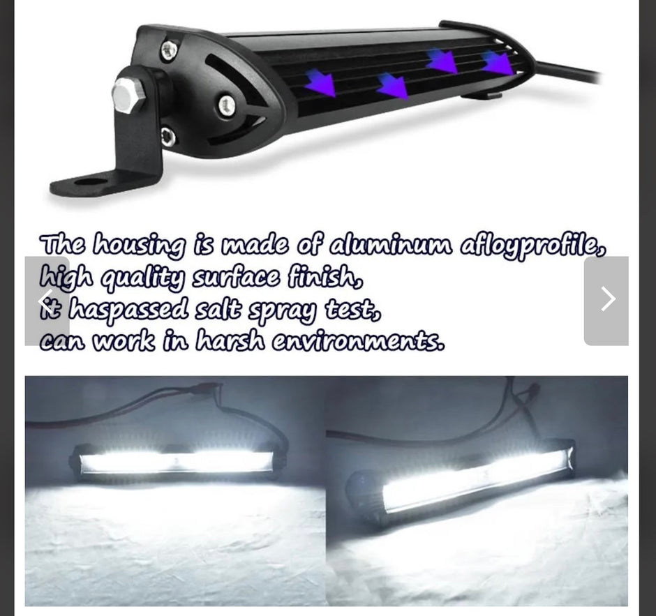 7” 54W LED Light Bar – 18 LED Ultra Slim Spot Beam | 12/24V Dual Voltage