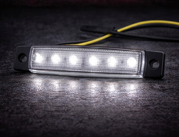 6 LED Amber Side Marker Light – 12V/24V Universal Truck & Trailer Indicator
