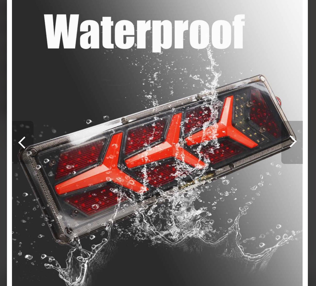 46cm LED Tail Lights Set (Left & Right) – Dynamic Indicator, Neon Effect, 24V, IP67 Waterproof