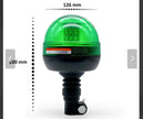 Green LED Beacon Warning Light – 40 LED | 12V/24V | Flexible Mount | E-Marked (E9)