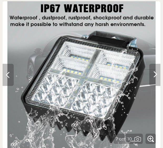 14W LED Work Light with Amber Flash – 12-24V, Flood Beam, IP67/IP69K, Heavy Duty HAL185