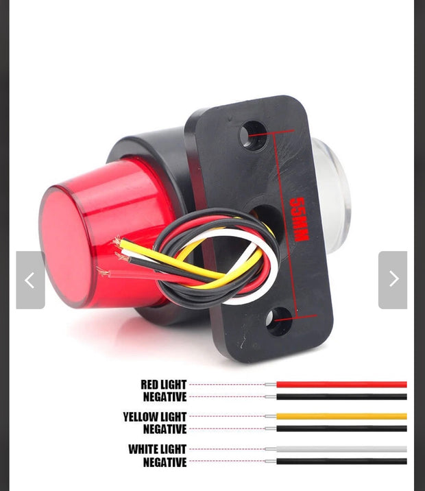 Set of 2 LED Neon Marker Horn Lights – White/Red/Amber – 12/24V Dual Voltage MAR1520