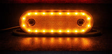 LED Marker Light with Stand – Red, 12-24V, 20 LED Neon Glow, Side Mount, Reflector