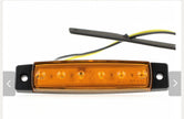 6 LED Amber Side Marker Light – 12V/24V Universal Truck & Trailer Indicator