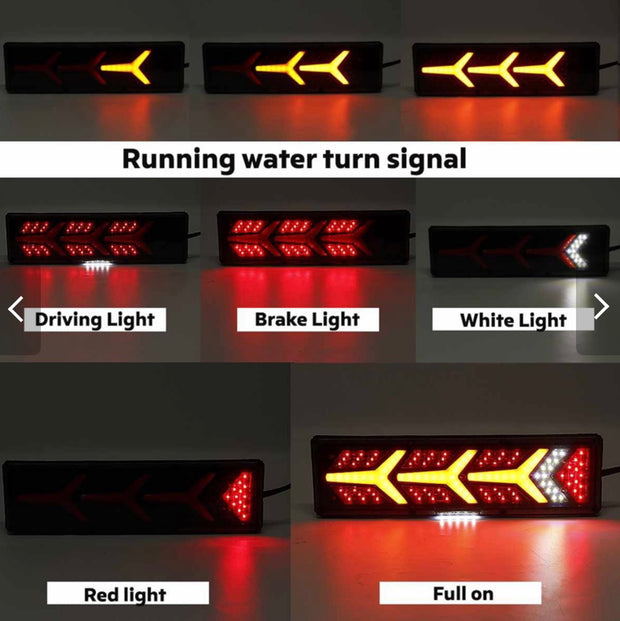 46cm LED Tail Lights Set (Left & Right) – Dynamic Indicator, Neon Effect, 24V, IP67 Waterproof