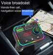 Bluetooth FM Transmitter HZ-BT-F4 – 12-24V Car Kit, Dual USB Charger 3.1A, RGB Backlight, Hands-Free Calling, 87.5–108MHz