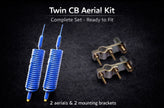 TWIN 2ft CB Antenna Spring Ariel Offer - Various Colours Available