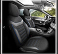 Premium Universal Seat Covers – Full Set Front & Rear – 7-Layer Comfort – Airbag Compatible black with blue stitch