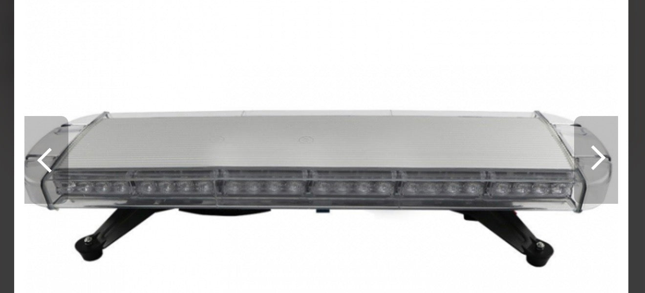 76cm Amber LED Warning Light Bar – 40 LED Emergency Beacon, 12-24V, 15 Flash Modes, IP65 Waterproof, 360° Visibility
