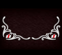 CASE IH SIDE WINDOW SWIRLS - PAIR SILVER & BLACK - NEW STYLE