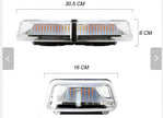 30.5cm LED Amber Warning Light Bar – 72 LED Emergency Beacon, 12-24V, 8 Flash Modes, E-Marked IP65 Waterproof