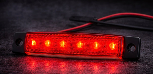 6 LED Amber Side Marker Light – 12V/24V Universal Truck & Trailer Indicator