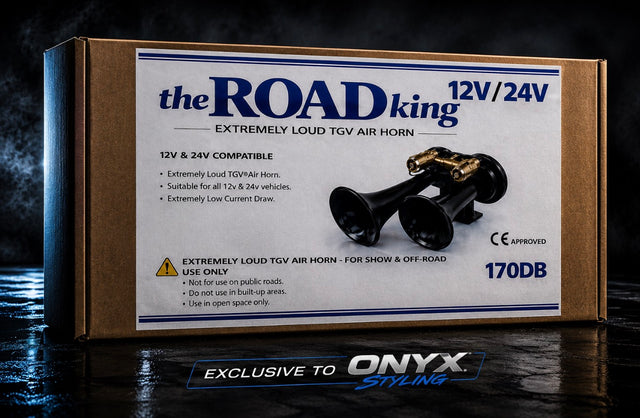 The Road King TGV Train Horn 12v & 24V Duel Voltage– 170dB Super Loud Dual Air Horn