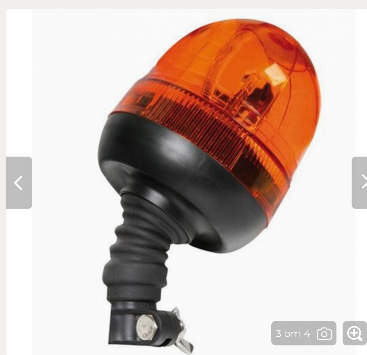 Rotating Halogen Beacon Warning Light 12V / 24V – DIN Mount Orange