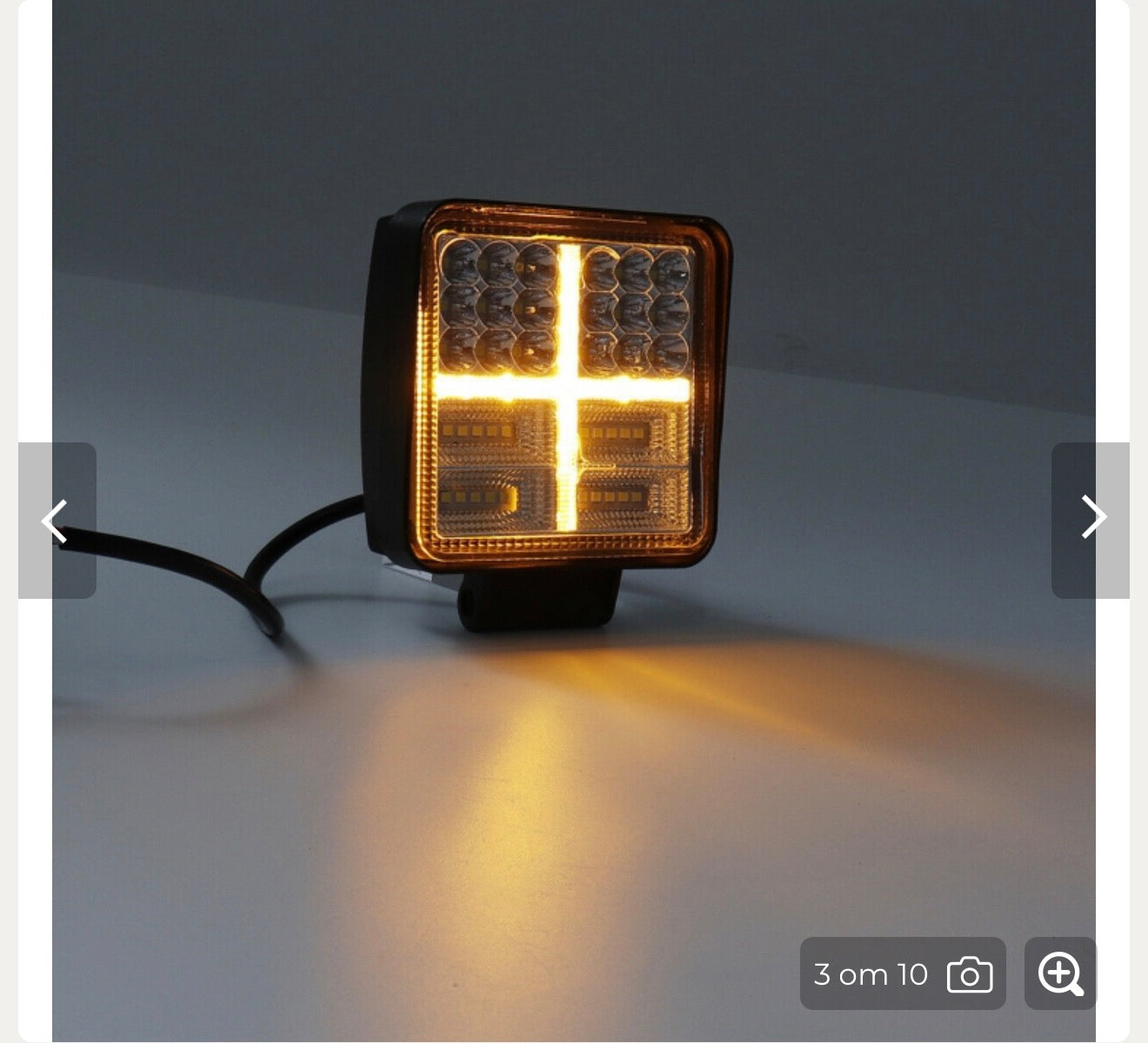 14W LED Work Light with Amber Flash – 12-24V, Flood Beam, IP67/IP69K, Heavy Duty HAL185