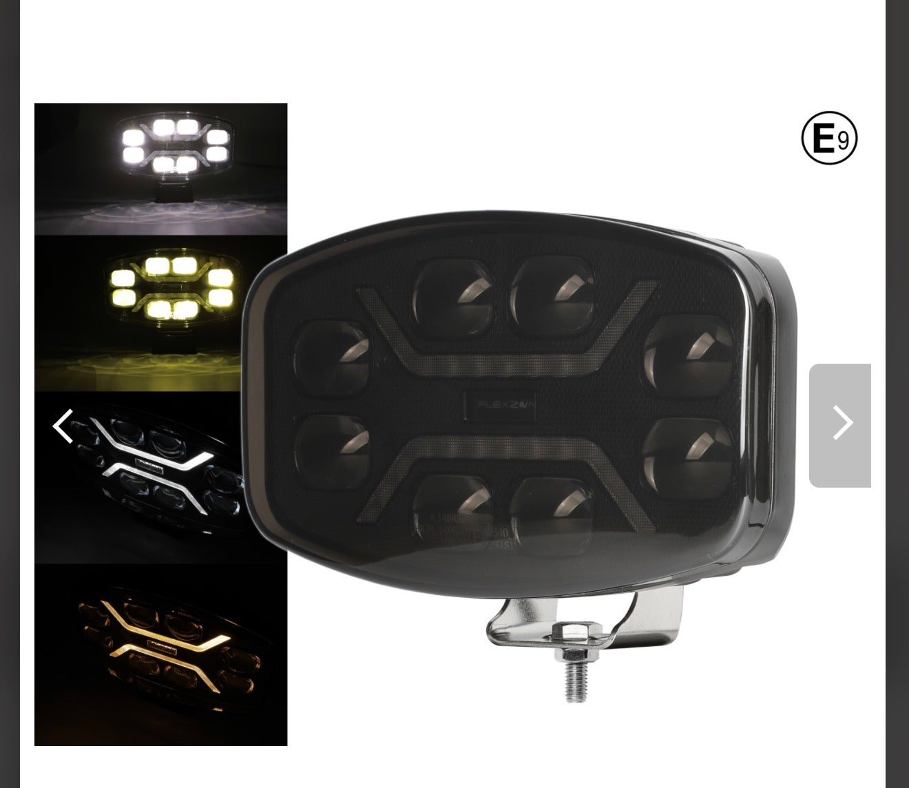 10” Smoked LED Driving Light & White/Amber DRL – 10-30V IP67 E-Marked