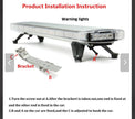 1200mm LED Emergency Light Bar 12V/24V – 88 LED Amber Warning Beacon with 15 Flash Modes