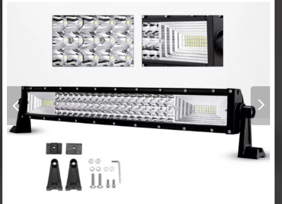 20” (55cm) 324W LED Light Bar 7D Dual Beam Spot & Flood 12–24V Off-Road Work Light HAL320