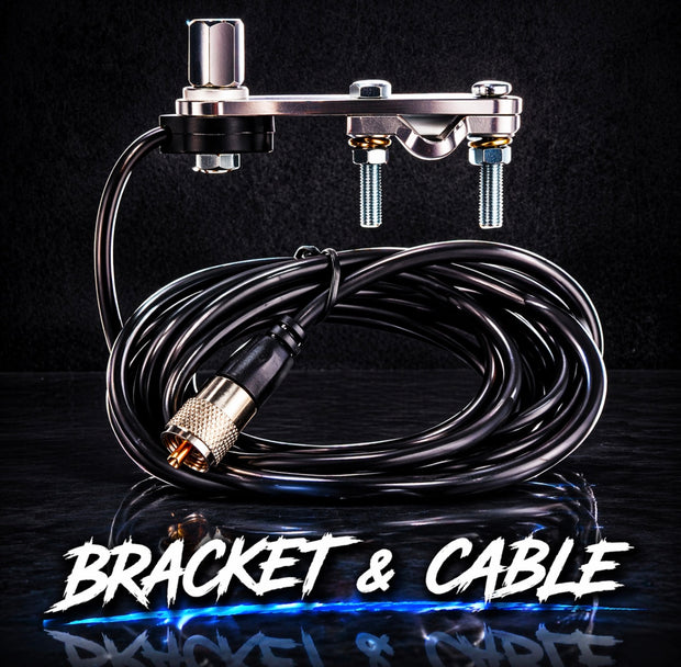 Mirror Mount (Single Groove) Flat Bar + Cable