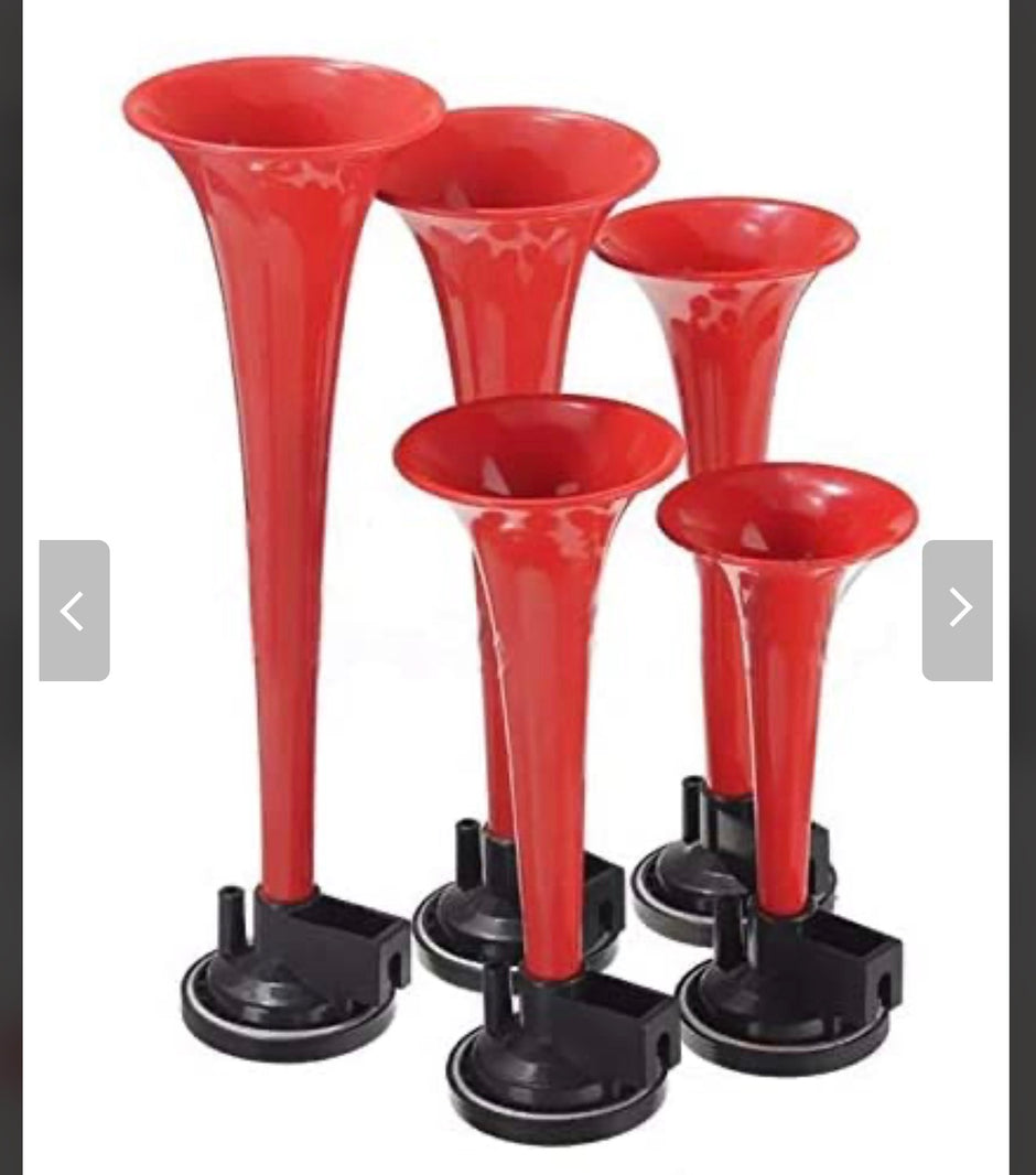 Dixie Musical Air Horn Kit 12V – 5 Trumpet Dukes Style Train Horn with Compressor