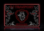 STYLE 4 SCANIA PERSONALISED GRIFFINS OUTLINE TEXT LED LIGHT TRUCK BOARD 2 COLOUR PANEL RGB