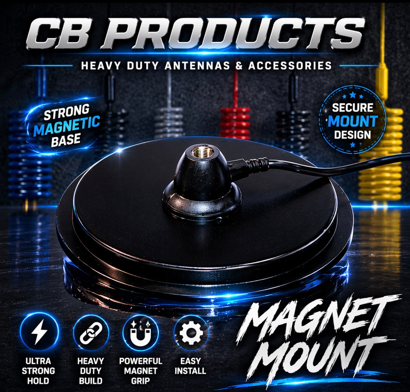 CB ANTENNA MAGNET MOUNT
