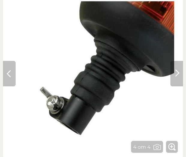 Rotating Halogen Beacon Warning Light 12V / 24V – DIN Mount Orange