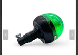 Green LED Beacon Warning Light – 40 LED | 12V/24V | Flexible Mount | E-Marked (E9)