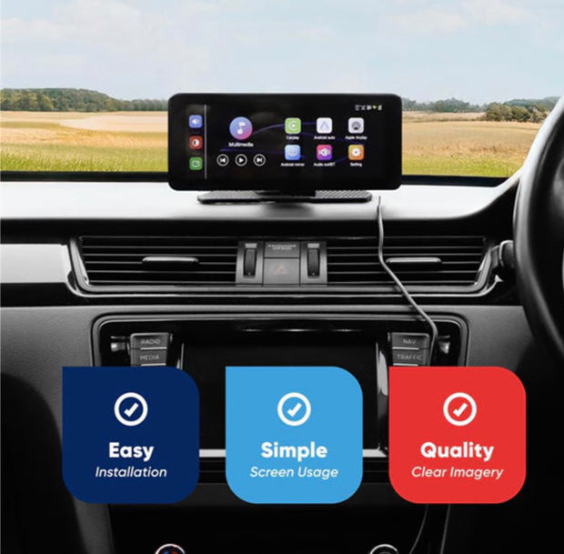 7” FreePlay Car Display Unit – Apple CarPlay, Android Auto, AirPlay, SatNav & Rear Camera & Support