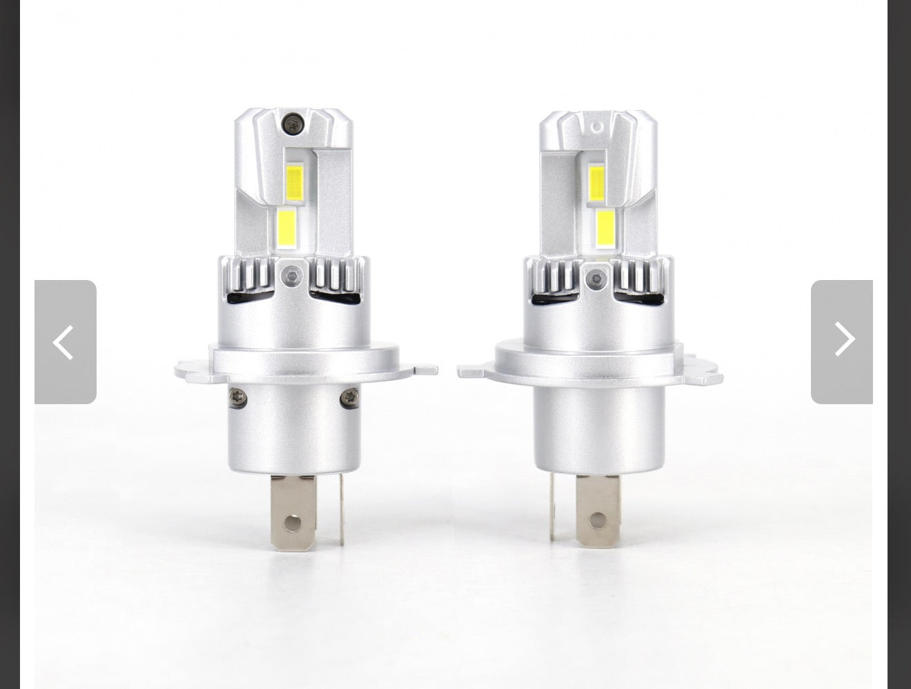 E4P H4 LED Headlight Bulb Set (Pair) – 6500K White | Mini Design | Plug & Play