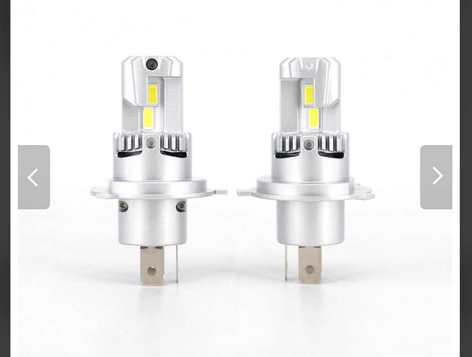 E4P H4 LED Headlight Bulb Set (Pair) – 6500K White | Mini Design | Plug & Play