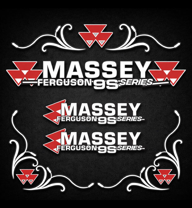 Massey Ferguson 9S Silver & Black New Style Decal