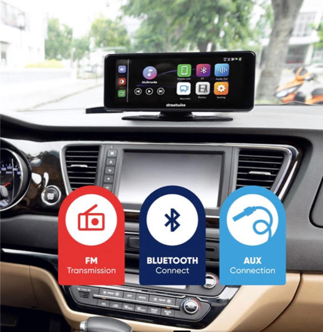 7” FreePlay Car Display Unit – Apple CarPlay, Android Auto, AirPlay, SatNav & Rear Camera & Support