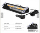 12V–24V Amber LED Emergency Strobe Light Bar with Stand – 19 Flash Modes, Plug & Play HAL282