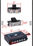 16 Piece LED Amber Strobe Light Kit with Controller – Emergency Flashing Lights 12V Universal Fit
