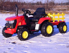 Onyx Kids 12V Ride-On Tractor with Trailer – RED Farm Master Edition