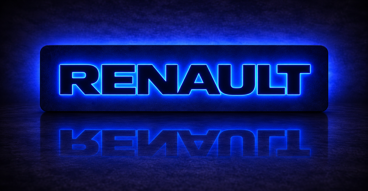 3D Renault Letters RGB COLOUR LED Light Up Sign NEW