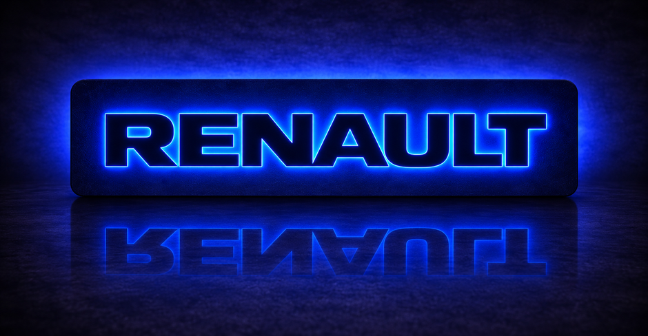 3D Renault Letters RGB COLOUR LED Light Up Sign NEW