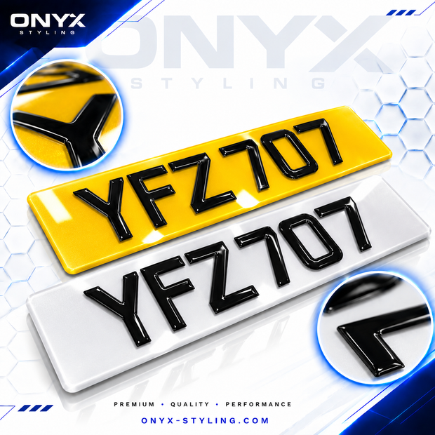 UK 3D Gel Number Plates – Road Legal | BS AU 145e New