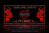 STYLE 17 VOLVO PERSONALISED OUTLINE TEXT LED LIGHT TRUCK BOARD 2 COLOUR PANEL RGB ONE LIFE LIVE IT