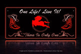 STYLE 28 IVECO PERSONALISED OUTLINE TEXT LED LIGHT TRUCK BOARD 2 COLOUR PANEL RGB ONE LIFE LIVE IT