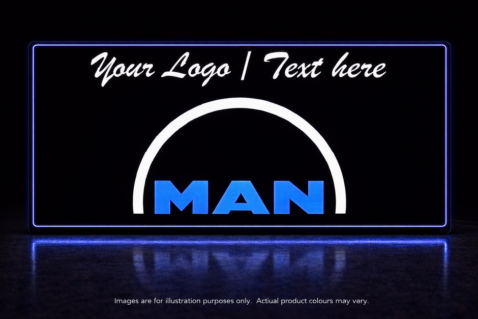 STYLE 32 MAN TWIN COLOUR LED PLEXI BOARD WITH GLOSS BLACK FRAME