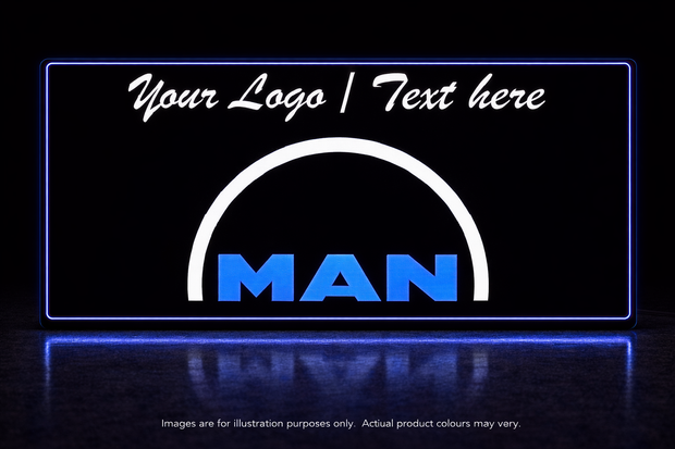 STYLE 32 MAN TWIN COLOUR LED PLEXI BOARD WITH GLOSS BLACK FRAME