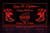 STYLE 16 VOLVO LIVING THE NIGHTMARE RGB COLOUR LED PLEXI BOARD WITH GLOSS BLACK FRAME