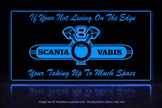 STYLE 11 SCANIA VABIS V8 MULTIPLE COLOUR LED PLEXI BOARD WITH GLOSS BLACK FRAME