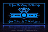 STYLE 11 SCANIA VABIS V8 RGB COLOUR LED PLEXI BOARD WITH GLOSS BLACK FRAME