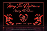 STYLE 2 SCANIA LIVING THE NIGHTMARE CHASING THE DREAM RGB COLOUR LED PLEXI BOARD WITH GLOSS BLACK FRAME